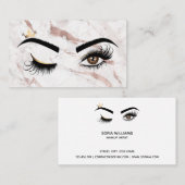 Make-up artist Wink Eye Roos Gold Marble Lashes Visitekaartje (Voorkant / Achterkant)