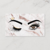 Make-up artist Wink Eye Roos Gold Marble Lashes Visitekaartje (Voorkant)