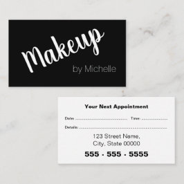Make-up Artist Zwart Wit Afspraakkaart Afsprakenkaartje