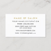 Make-up artist zwart witte strepen met roze lippen visitekaartje (Achterkant)