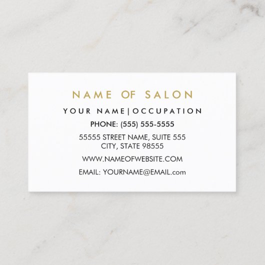 Make-up artist zwart witte strepen met roze lippen visitekaartje (Achterkant)