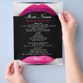 make-up artistieke schoonheidsalon lijst met servi flyer (Hand)