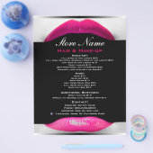 make-up artistieke schoonheidsalon lijst met servi flyer (Enkel)