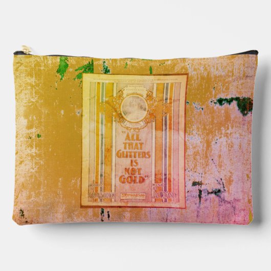 Make-up Bag "Al dat glitter is niet goud" Etui (Voorkant)