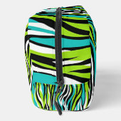 Make-up Bag Blauwgroen Blauw Groen Zebra Animal Pr Toilettasje (Rechts)