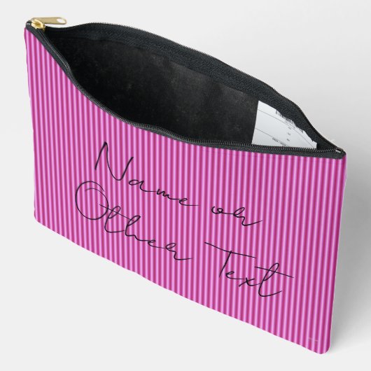 Make-up Bag Pink Lines HAMbyWG Etui (Open)