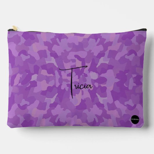 Make-up Bag Purple Camouflage HAMbyWG Etui (Voorkant)