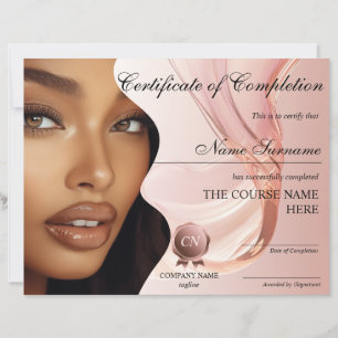Make-up Beauty Certificaat van Voltooiing Award