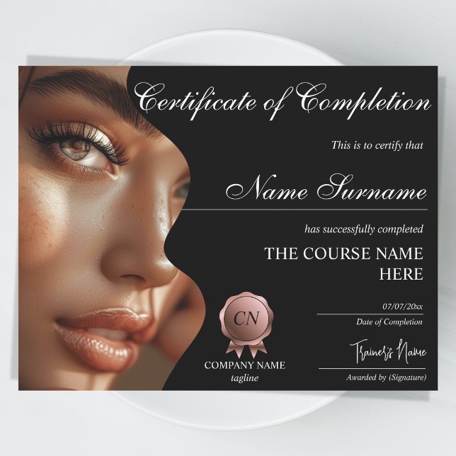 Make-up Beauty Certificaat van Voltooiing Award (makeup beauty certificate)