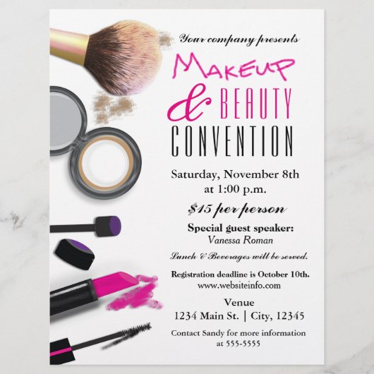 Make-up & Beauty Chic Glam Evenement Flyer Poster (Voorkant)