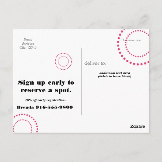 Make-up Beauty Event Workshop Flyer Briefkaart adv (Achterkant)