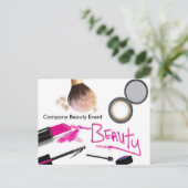 Make-up Beauty Glam Event Workshop Kaart (Staand voorkant)