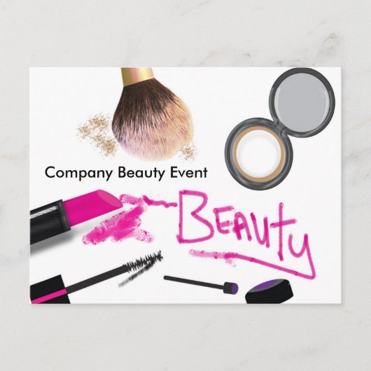 Make-up Beauty Glam Event Workshop Kaart (Voorkant)