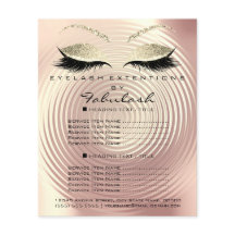 Make-up Beauty Salon Glitter Flyer Rose Goud Slank