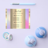 Make-up Beauty Salon Haar Nagel Roze Prijslijst Flyer (Enkel)