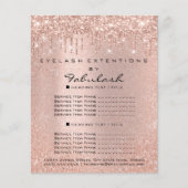 Make-up Beauty Salon Haar Roos Glitter Flyer Drips (Voorkant)