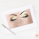 Make-up Beauty Salon Powder Roos Adres Contact Rechthoekige Sticker (Envelop)