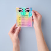 Make-up Beauty Salon Roos Glitter Holografie Eenho Flyer (Hand)