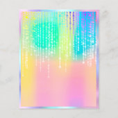 Make-up Beauty Salon Roos Glitter Holografie Eenho Flyer (Achterkant)