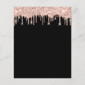 Make-up Beauty Salon Roze Glitter Flyer Spark Zwar (Achterkant)