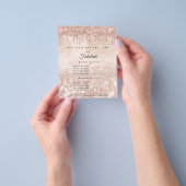 Make-up Beauty Salon Roze Glitter Prijs Logo Flyer (Hand)