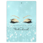Make-up Beauty Studio Lashes Blauw Goud Klembord (Achterkant)