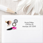 Make-up Beauty White Glam Chic Adreslabels Etiket (Insitu)