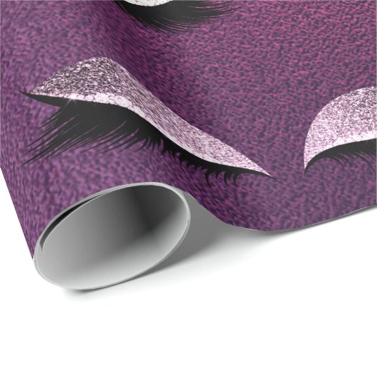 Make-up Blush Eyes Lavanda Glas Plum Glitter Wimpe Cadeaupapier (Rol Hoek)