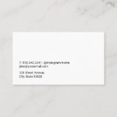 Make-up borstel en poeder | metaalkrabbel visitekaartje (Achterkant)