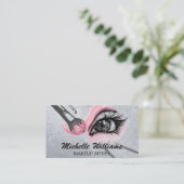 Make-up borstels aanbrengen van make-up visitekaartje (Staand voorkant)