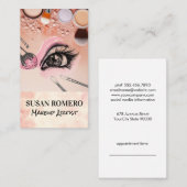 Make-up borstels en foundation | Oogwimpers Afsprakenkaartje (Voorkant / Achterkant)