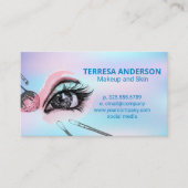 Make-up borstels en wimpers visitekaartje (Voorkant)