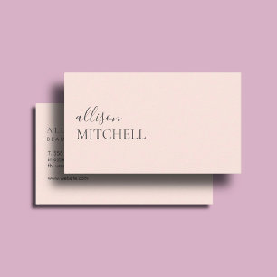 Make-up Boutique Luxe Script Elegante Blush Roze Visitekaartje