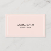 Make-up Boutique QR-code Minimal Roze Blos Visitekaartje (Voorkant)