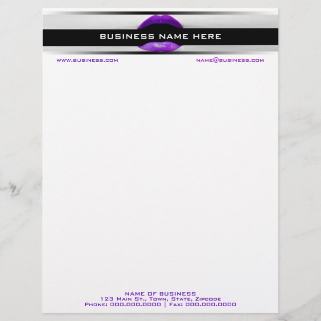 Make-up Business Letterhead Briefhoofd Ontwerp (Voorkant)