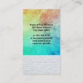 Make-up Compact | Wit Baksteen Textuur Verf Afsprakenkaartje (Achterkant)