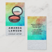 Make-up Compact | Wit Baksteen Textuur Verf Afsprakenkaartje (Voorkant / Achterkant)