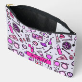 Make-up Cosmetica Illustratiepatroon Gepersonalise Etui (Open)