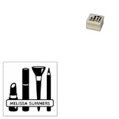 Make-up cosmetica lippenstift mascara aangepaste n rubberstempel (Gestempeld)