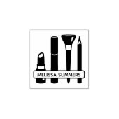 Make-up cosmetica lippenstift mascara aangepaste n rubberstempel (Afrduk)
