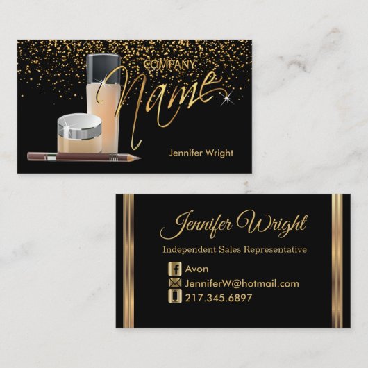 Make-up cosmetica visitekaartje (Voorkant / Achterkant)