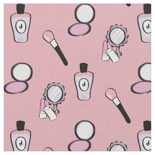 Make-up Cosmetisch Patroon Modern Roze Stof (Close Up)
