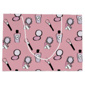 Make-up cosmetisch patroon roze groot cadeauzakje (Achterkant)