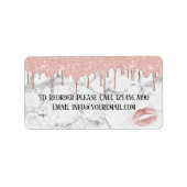 Make-up Distributeur Reorder Roos Gouden Drips Mar Etiket (Voorkant)