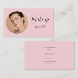 Make-up door Artiest Modern Foto Script Roze Visitekaartje