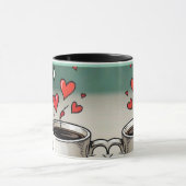 Make-up en Coffee Aesthetische Beker Cadeau voor M Mok (Midden)