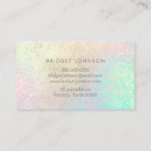 make-up en haar faux glitter op FAUX gouden folie Visitekaartje (Achterkant)