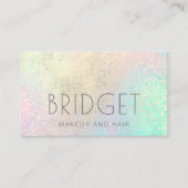 make-up en haar faux glitter op FAUX gouden folie Visitekaartje (Voorkant)