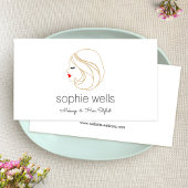 Make-up en haar Lash en Lips Meisje Visitekaartje