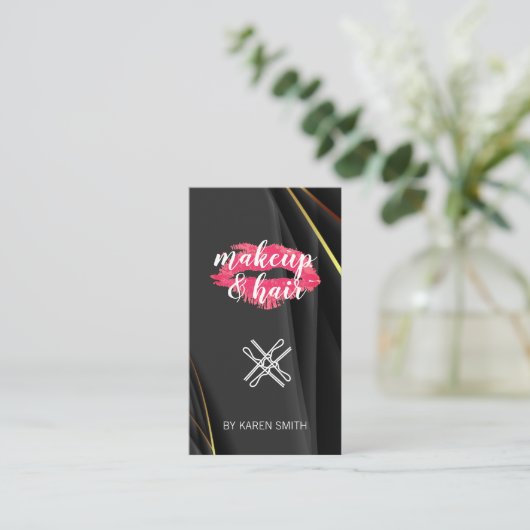 Make-up en haar | Lipsticks kus Visitekaartje (Staand voorkant)